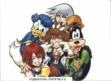 so, first pic: sora, riku, kairi, donald si goofy kingdom hearts 1 & 2